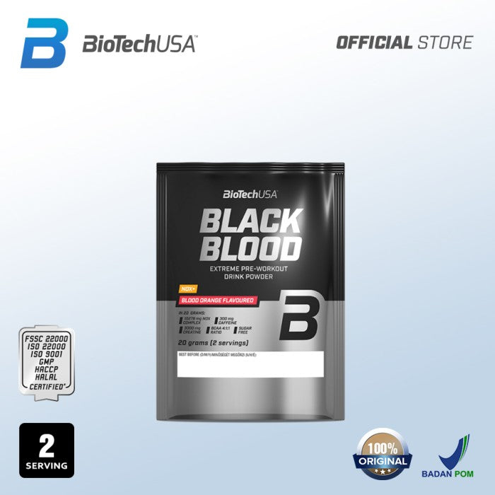 Biotech - SACHET BLACK BLOOD PRE'WORKOUT 20 Gram - 1pcs Tropical