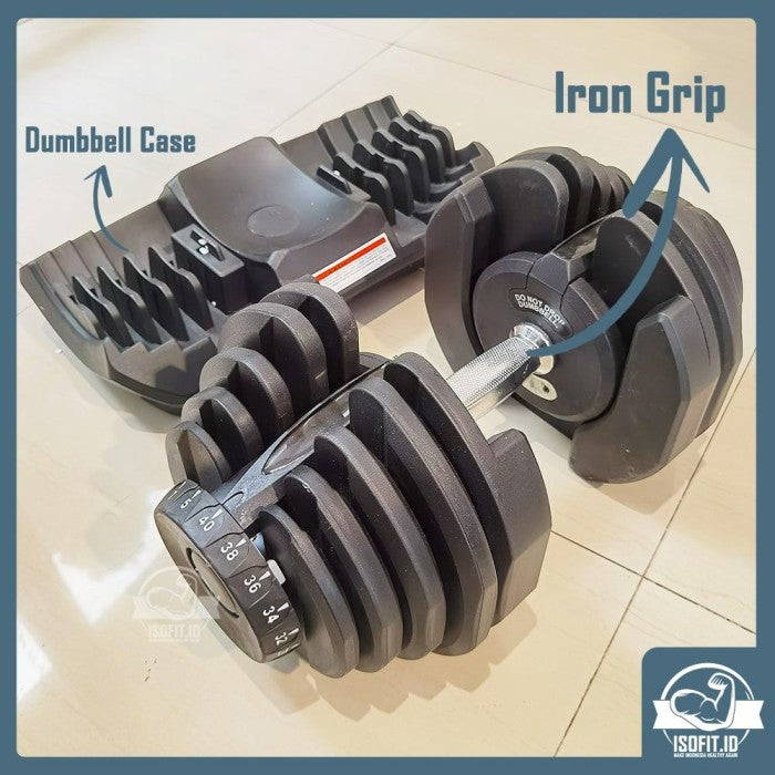 Adjustable Dumbbell Barbell / Alat Angkat Beban Set 5-40 KG