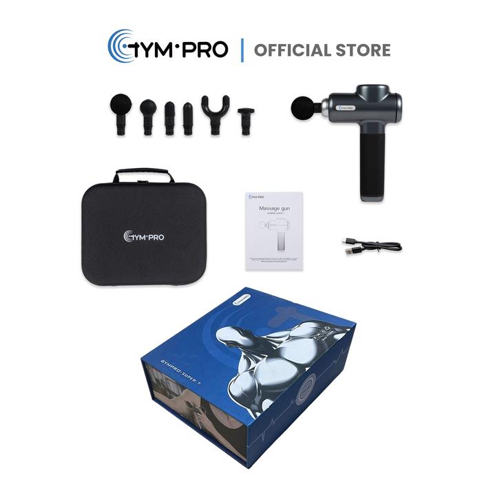GYMPRO SUPER-7 Professional Massage Gun Portable Fascial Massager Alat Pijat Relaksasi Otot Fusia