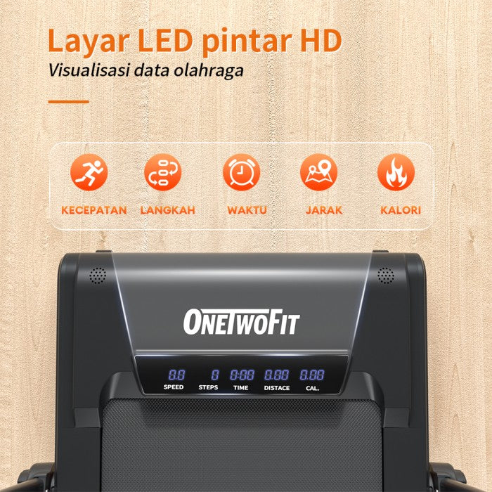 OneTwoFit 2 in 1 Running Pad 2.5HP Treadmill Listrik Lipat Treadmill Alat Fitness Treadmill