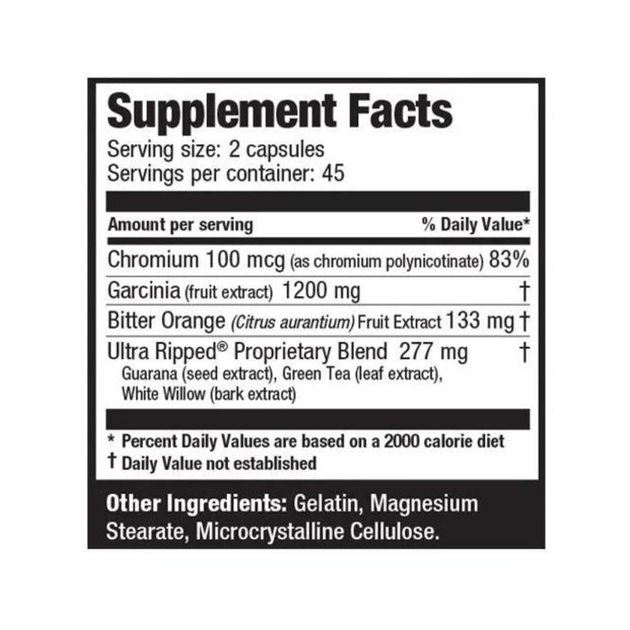 Ultimate Nutrition Ultra Ripped Capsules "Ephedra Free" suplemen fitness / suplemen gym / suplemen protein - 90 Caps