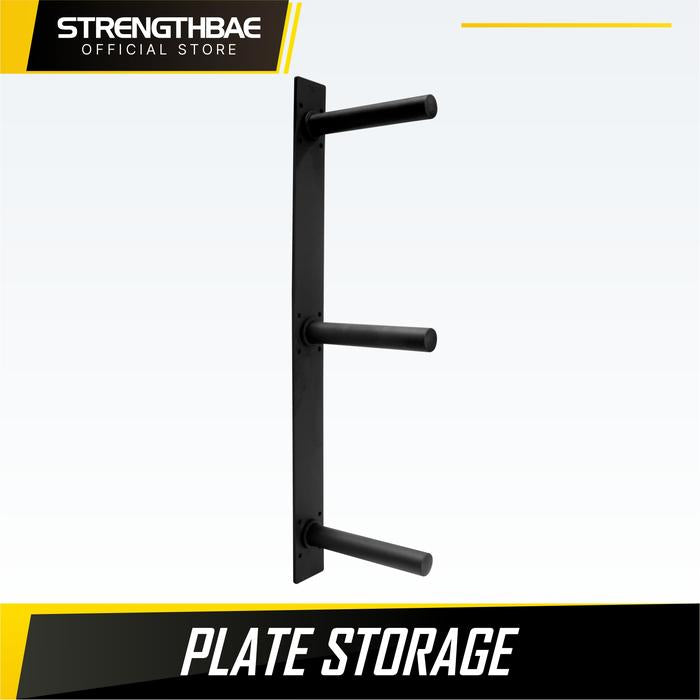 Wall Mount Plate and Barbell Storage STRENGTHBAE Weight Tree Wall Mounted Vertical Horizontal - Plate Storage