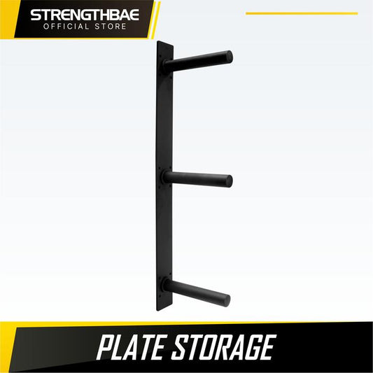 Wall Mount Plate and Barbell Storage STRENGTHBAE Weight Tree Wall Mounted Vertical Horizontal - Plate Storage