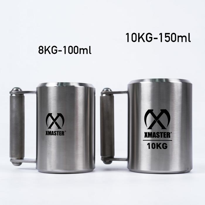 XMASTER Heavy Mug 8/10KG Gelas Berat Dumbbell 304 Baja Tahan Karat Latihan Kekuatan Otot - 8Kg Stainless steel