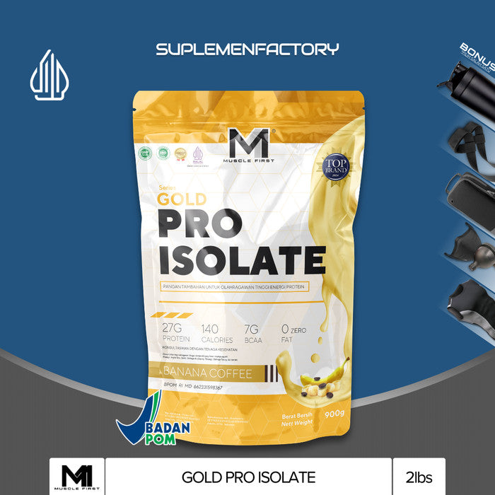 MUSCLE FIRST PRO GOLD 2 LBS WHEY PROTEIN ISOLATE FREE SHAKER - Taro