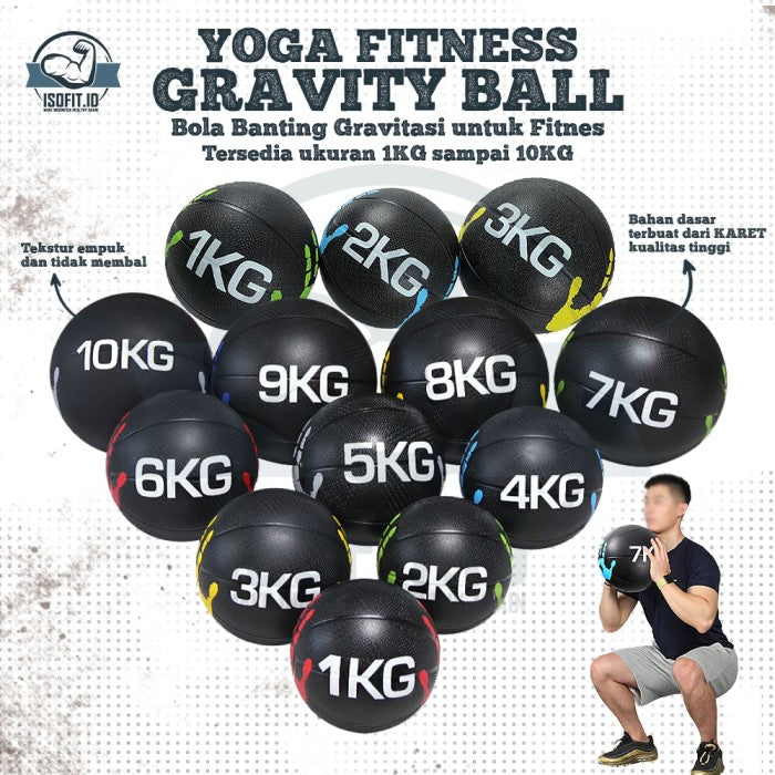 Yoga Fitness Gravity Gym Ball / Bola Yoga 1-10KG - 1 KG