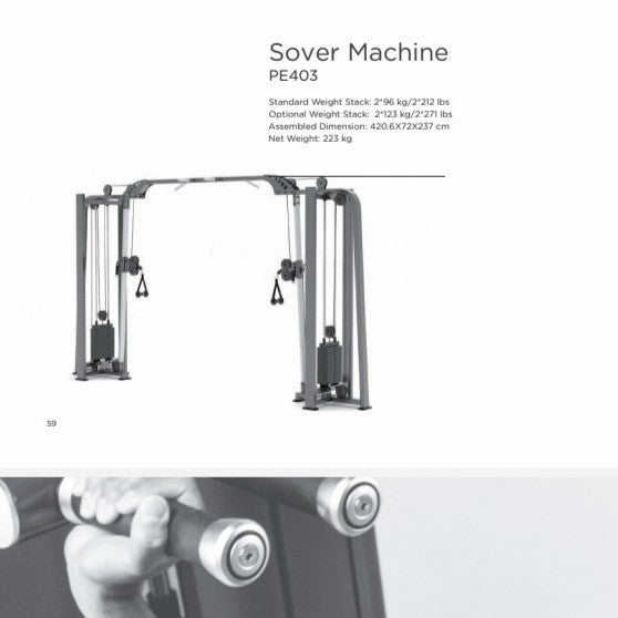 AnyFit PE403 CROSSOVER CABLE Weight Stack: 96Kg *2
