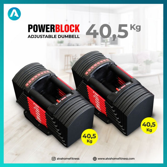 Adjustable Dumbell Power Block - Dumbel Powerblock 40.5 KG (Pair)