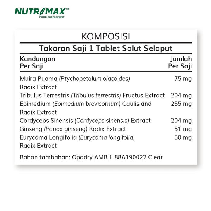 Nutrimax Male Formula RX 30 Tablet untuk Kesehatan Pria