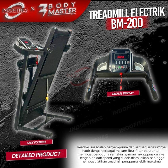 BODYMASTER Treadmill BM-200 1.5HP Original Tredmil Elektrik - KURIR TOKOPEDIA