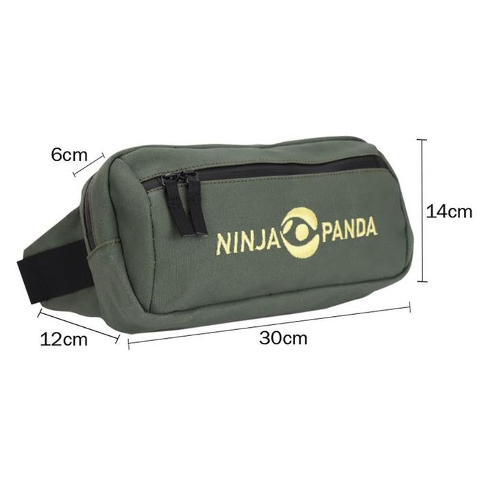 NINJA PANDA Waist Bag CrossFit NOBULL, Running Hiking Sports Waterproof Waxed Canvas ROGUE, ELEIKO Tas - Polar Grey