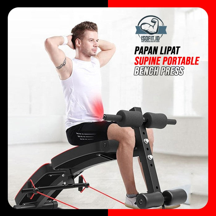 Gym Bench Press Portable / Kursi Alat Fitness bisa dilipat