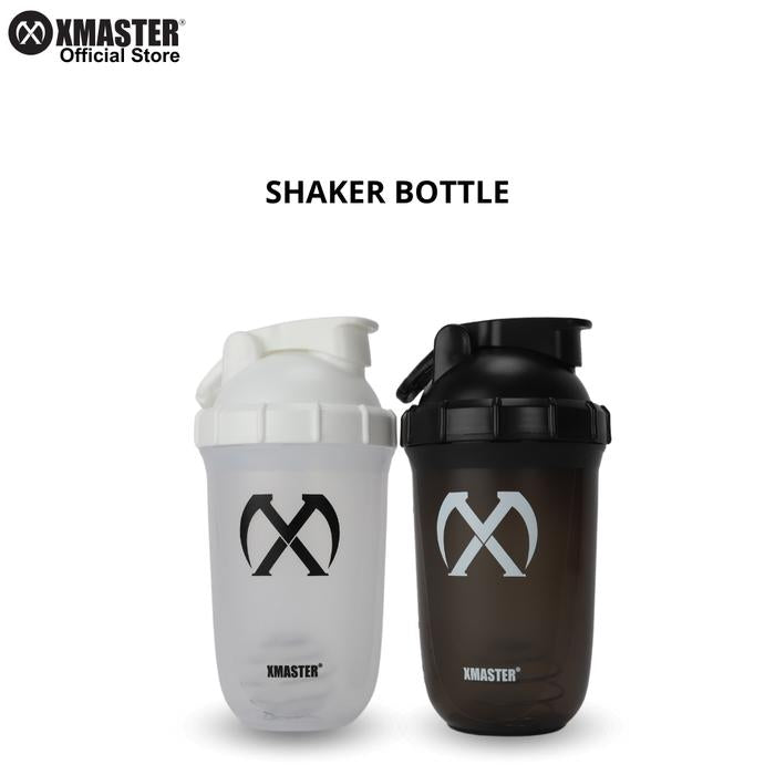 XMASTER 500ml Shaker Bottle Protein with Stainless Steel Whisk Ball 100% Leak Proof ROGUE Portable Botol - PP White