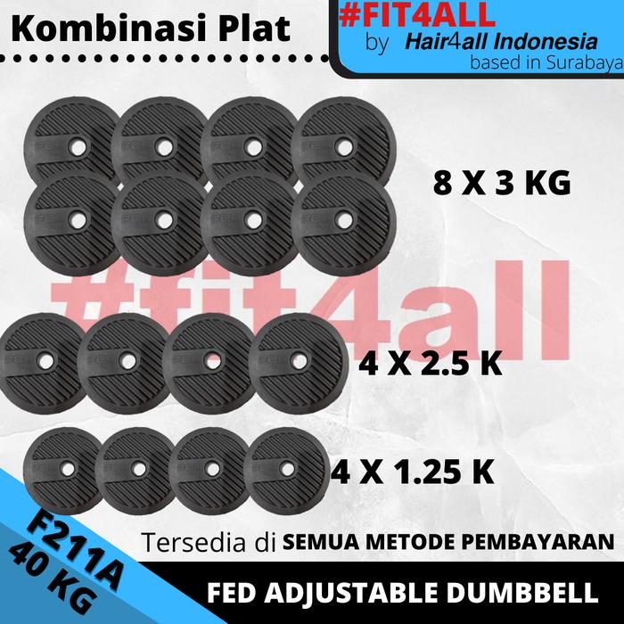 F211b adjustable dumbell 40 kg fed barbell kettlebell xiaomi dambel