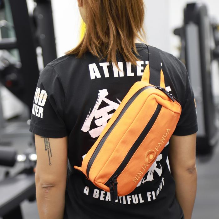 NINJA PANDA Waist Bag CrossFit NOBULL, Running Hiking Sports Waterproof Waxed Canvas ROGUE, ELEIKO Tas - Polar Grey