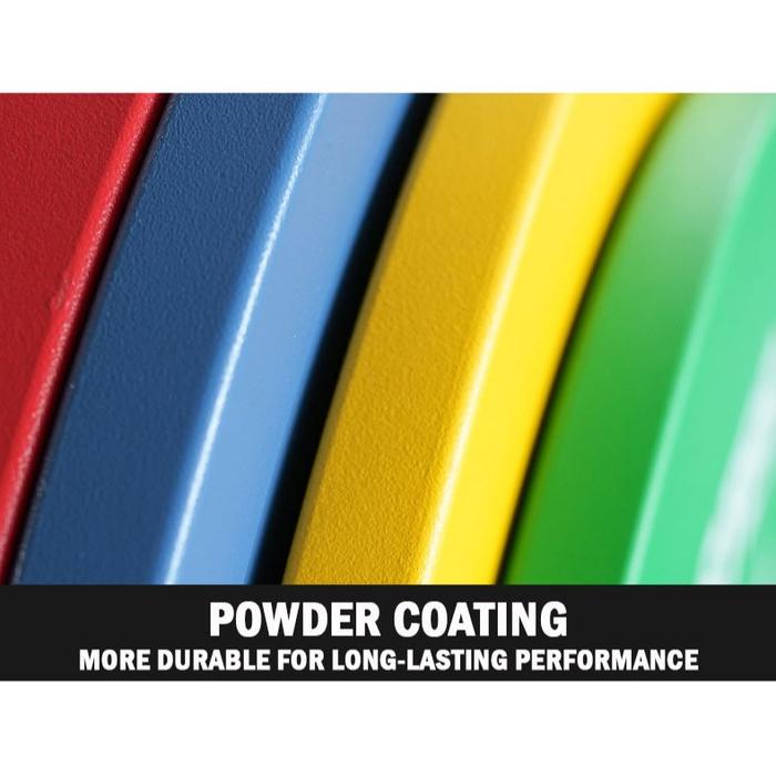 XMASTER Calibrated Plate Powerlifting 5–25kg – Olympic 50mm, Color Coded IPF, Steel – Pair/Set - 10kg Sepasang