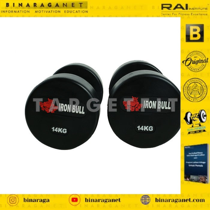 IRONBULL RUBBER DUMBELL 2 - 20Kg Total 220kg