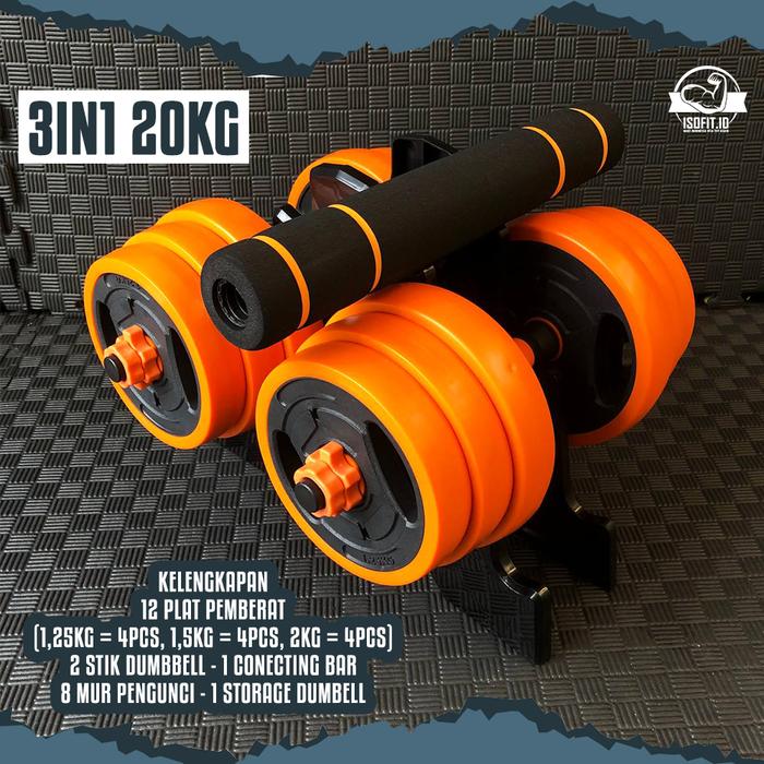 DUMBELL SET SNJ-03 / Barbel / Dumbbell Set / Alat Angkat Beban / Alat Fitness New Varian - SNJ03 3IN1-10KG