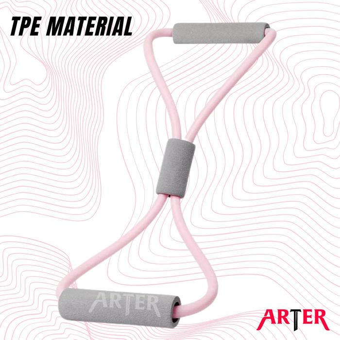 ARTER Yoga Resistance Band 8 Figure Resistant Loop Bands Gym Fitness - Ocean Blue