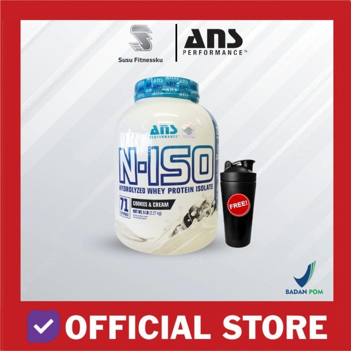 ANS N ISO 5 Lb Hydrolized Whey Protein Isolate N-ISO 5lb - Vanila, Bonus Shaker