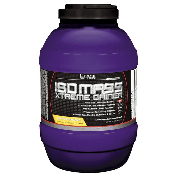 Ultimate Nutrition ISO Mass Xtreme Gainer suplemen fitness / suplemen gym / suplemen protein penambah massa otot - Chocolate Milkshake, 10 lb