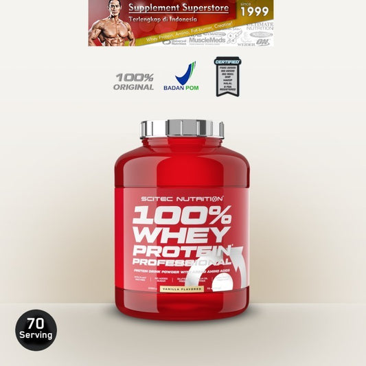 Scitec- WHEY PROTEIN PROFESSIONAL 5Lb Vanila - Tanpa Bonus