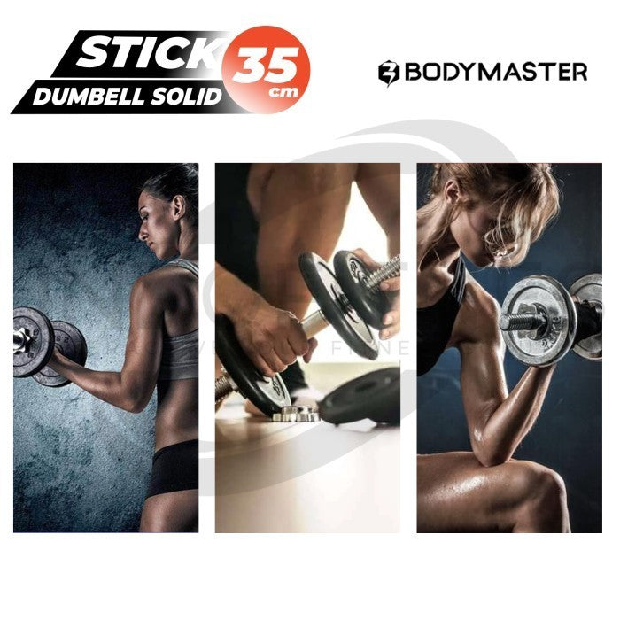 BODYMASTER Stick Straight Bar 35cm Solid - Stik Dumbell Pendek Lurus - Stick BM-A154