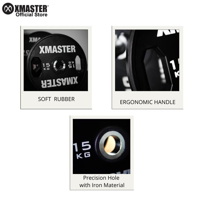 XMASTER Grip Plates CPU Weight Plate Alat Angkat Beban Home Gym Fitness CrossFit Training Powerlifting ROGUE,ELEIKO - 5kg Pair
