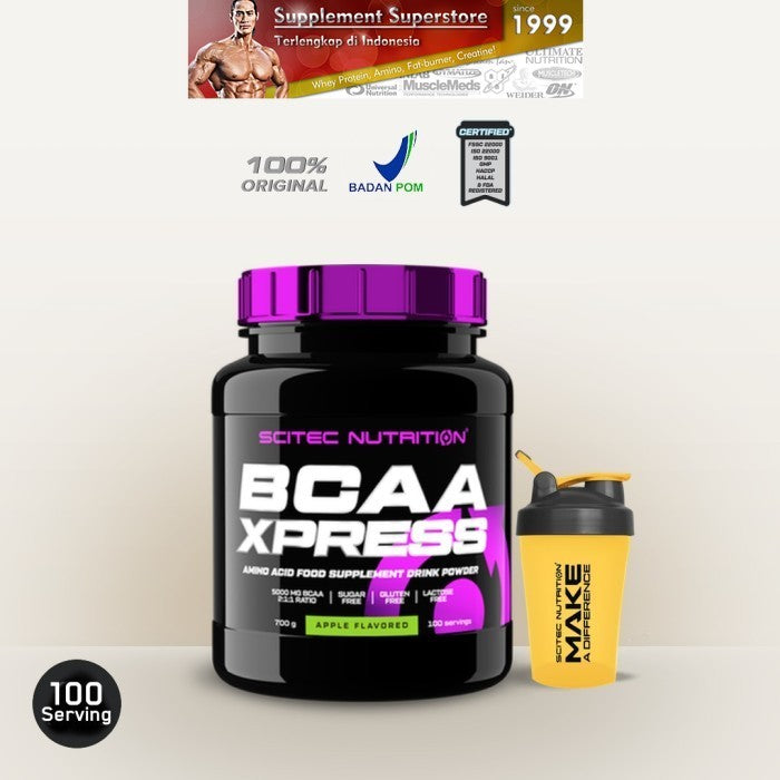 Scitec - BCAA XPRESS 700Gram Apple - Tanpa bonus