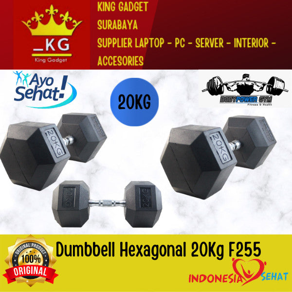 Baru Dumble Hexagon Dumbbell Hexagonal 20Kg F255 Segienam barbel murah