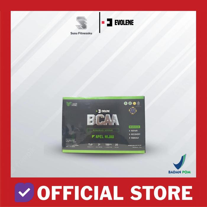 EVOLENE BCAA 1 BOX ISI 25 SACHET AMINO BCAA CEGAH OTOT SUSUT
