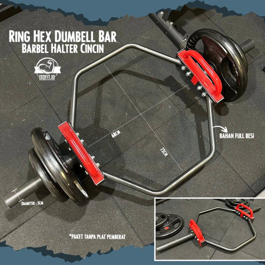 Ring Hex Dumbell Bar / Alat Angkat Beban bentuk Cincin Hex