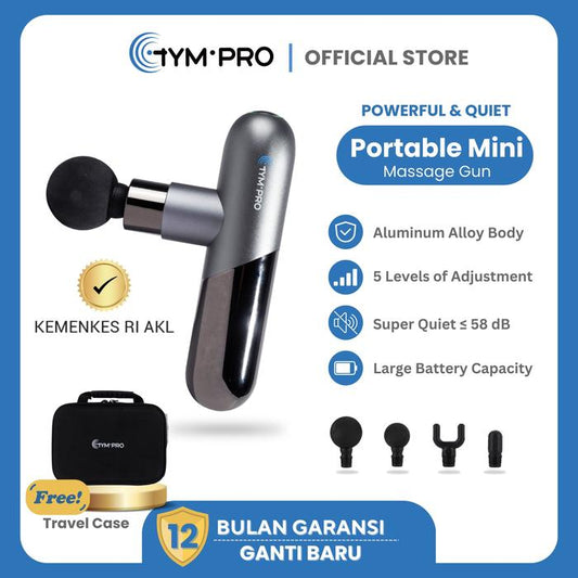 GYMPRO FIT 1 Muscle Massage Gun Portable Fascial Gun Alat Pijat Getar Elektrik Relaksasi Otot Fusia