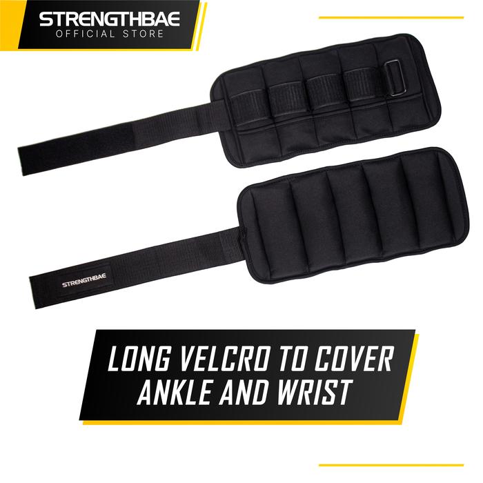 Ankle & Wrist Weights Adjustable STRENGTHBAE 1,25kg 2,5kg 5kg 1,25 2,5 5 kg Hand Leg Weight Bracelet Heavy Duty - 1,25kg Pair