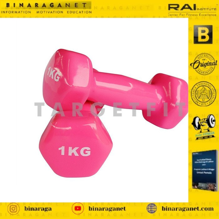 Vinyl Dumbbell Barbell 1KG 1pcs