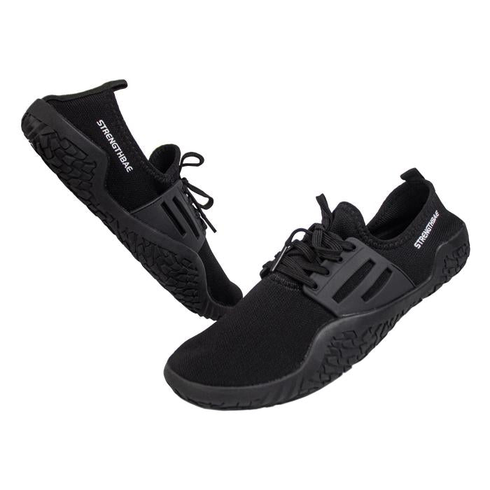 Lifting Shoes STRENGTHBAE Barefoot Gym Shoe Sepatu Gym Deadlift Slipper Slippers Olahraga Squat Bench Press - Black, 43