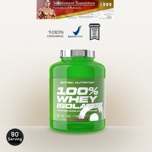 Scitec - WHEY ISOLATE 2000gram Chocolate - Tanpa Bonus