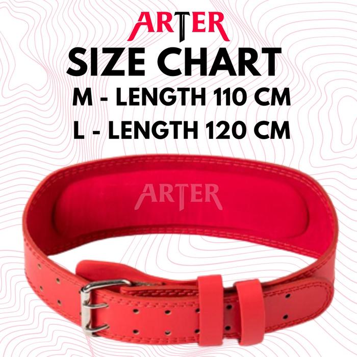 ARTER Gym Belt NPNG Powerlifting Weightlifting Belt Sabuk Fitness Belt - M, LOGO ARTER