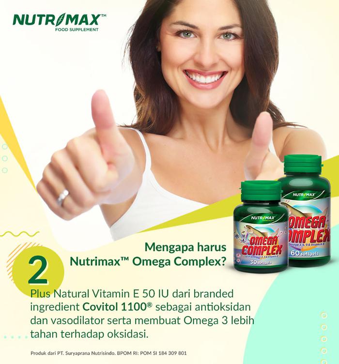 Nutrimax Omega Complex Omega 3 6 9 Plus Vitamin E Minyak Ikan Fish Oil Isi 30 Softgels