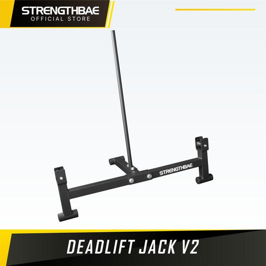 Deadlift Jack STRENGTHBAE Double Heavy Duty Powder Coated Barbell Gym