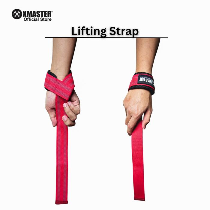 XMASTER Lifting Strap Deadlift – Strap Angkat Beban & CrossFit Grip strap angkat beban - Lifting Strap - Black