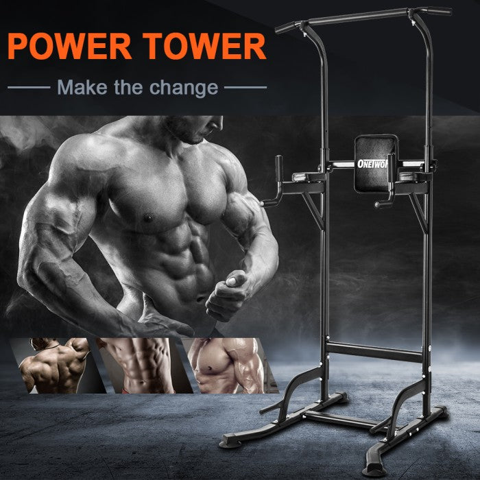 Onetwofit Power tower Pull up alat olahraga rumahan
