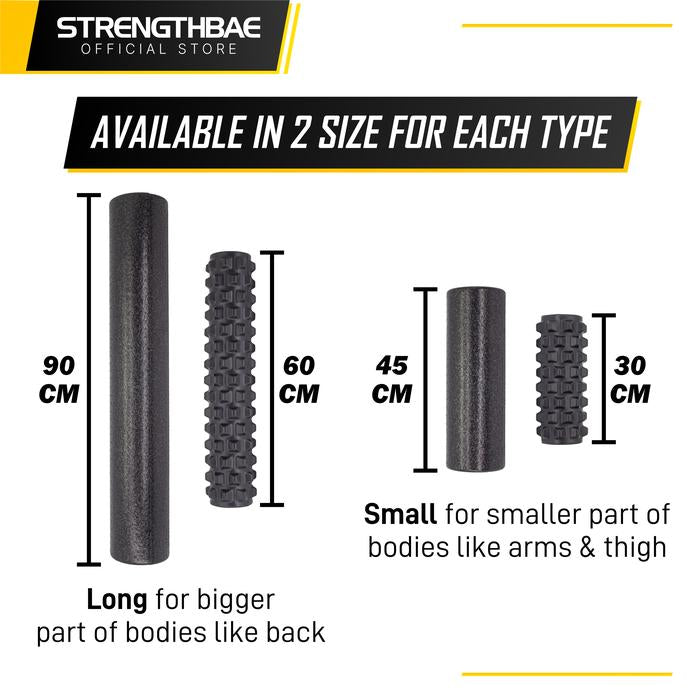 Foam Roller STRENGTHBAE Smooth & Spiky Rollers Gym Yoga Massage Roll - Spiky 30cm