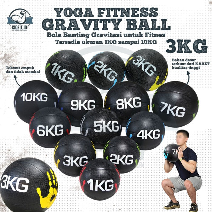 Yoga Fitness Gravity Gym Ball / Bola Yoga 1-10KG - 1 KG