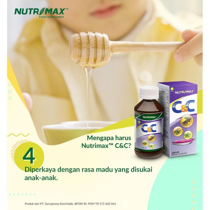 Nutrimax C&C Syrup Cough & Cold Demam Radang Tenggorokan