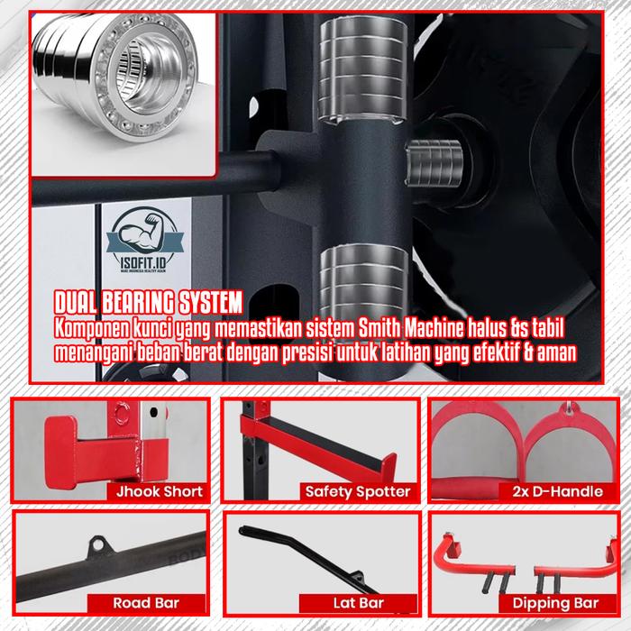 Multifunctional Smith Machine Trainer / Premium Squat Power Rack Bench Press Cable SD-5515A09