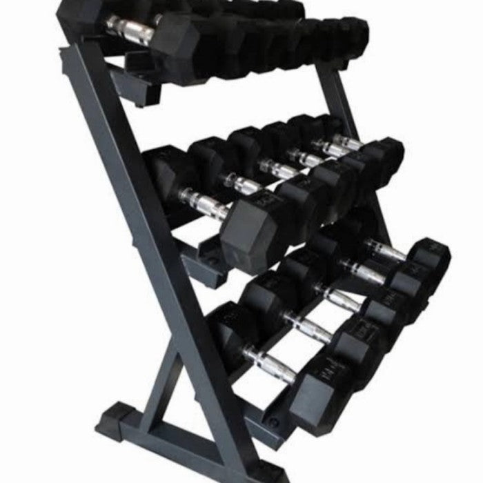 3 Tier Hex Dumbbell Rack