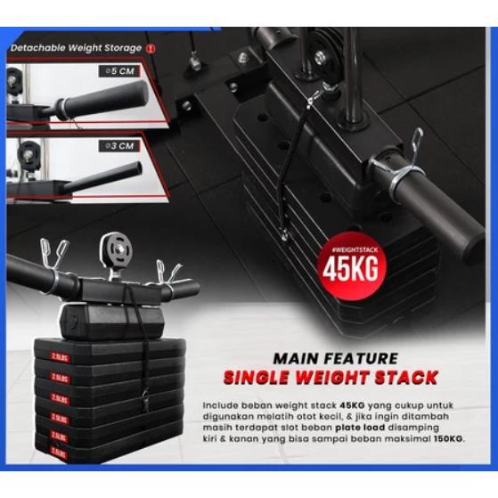 paket smith machine multifungsi body master bm 2070 Functional Trainer Power Rack Bench Press Cable
