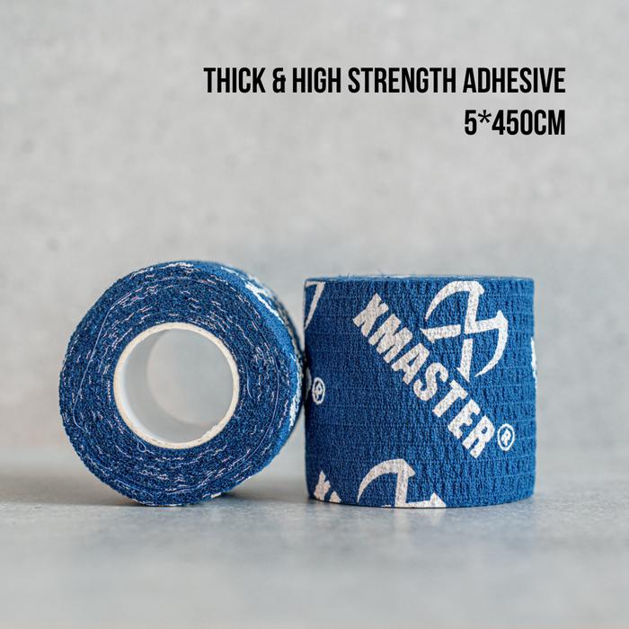 XMASTER Crossfit Hook Grip Tape Weightlifting Powerlifting Strength Deadlift Flexible Cotton ROGUE - NP Blue 3 roll