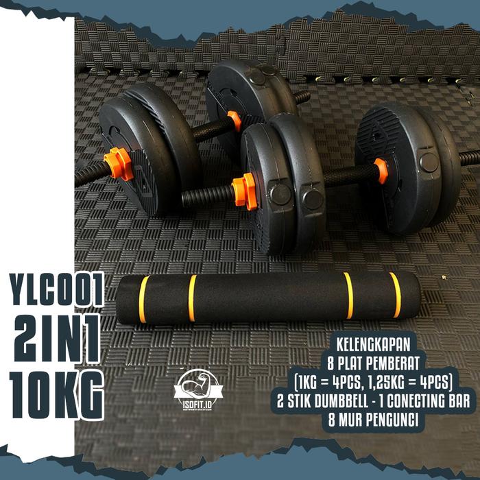 DUMBELL SET SNJ-03 / Barbel / Dumbbell Set / Alat Angkat Beban / Alat Fitness New Varian - SNJ03 3IN1-10KG